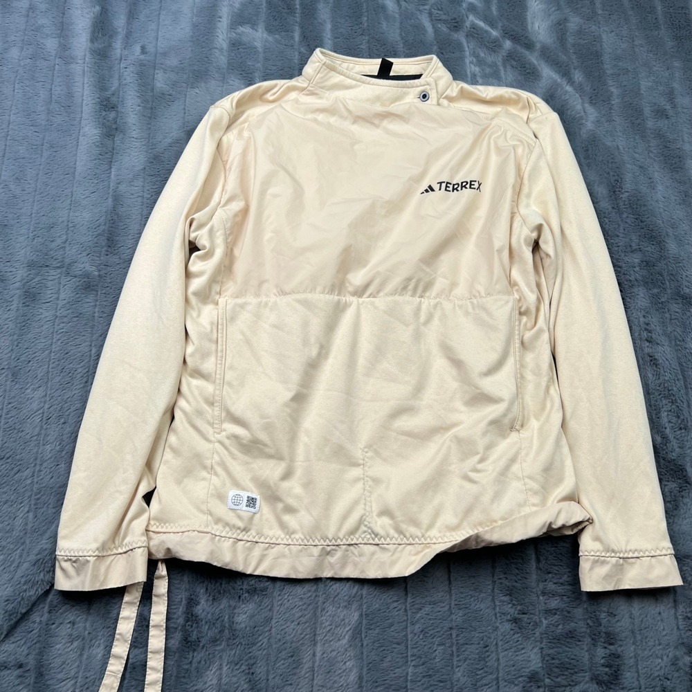 Adidas Terrex Mens Beige Pullover Windbreaker Jacket Size M 13242